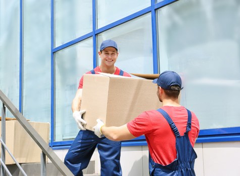 Removal van loading household items in Crystal Palace