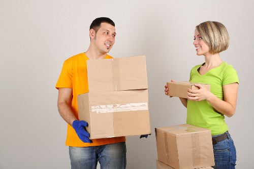 Removal van and team preparing for a flat move near Crystal Palace